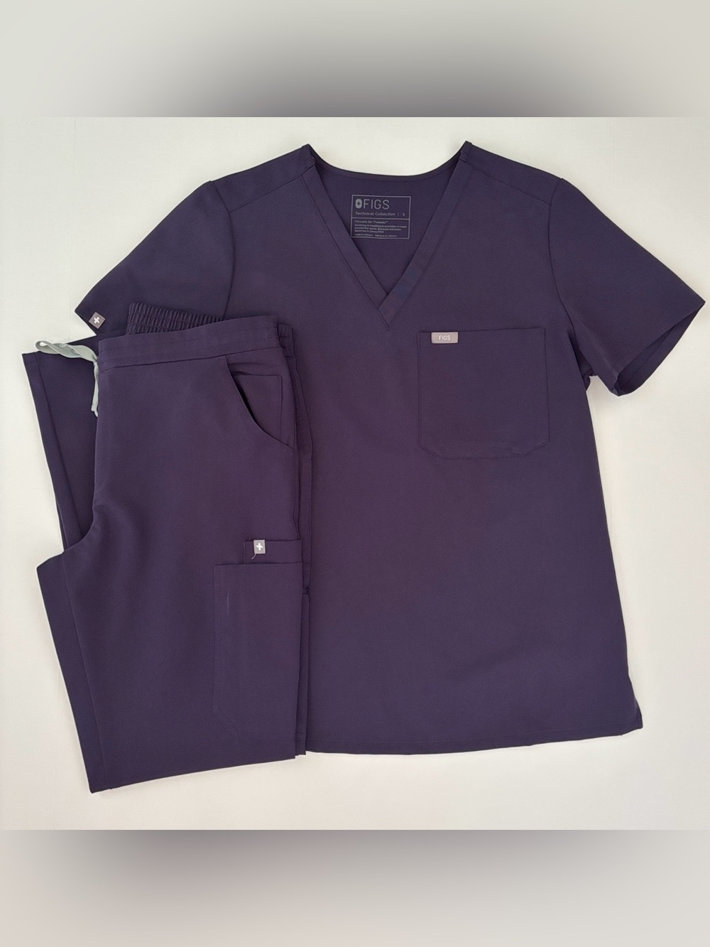 Figs Purple Shadow S / S Set with Caterina Top and Original Yola Pants